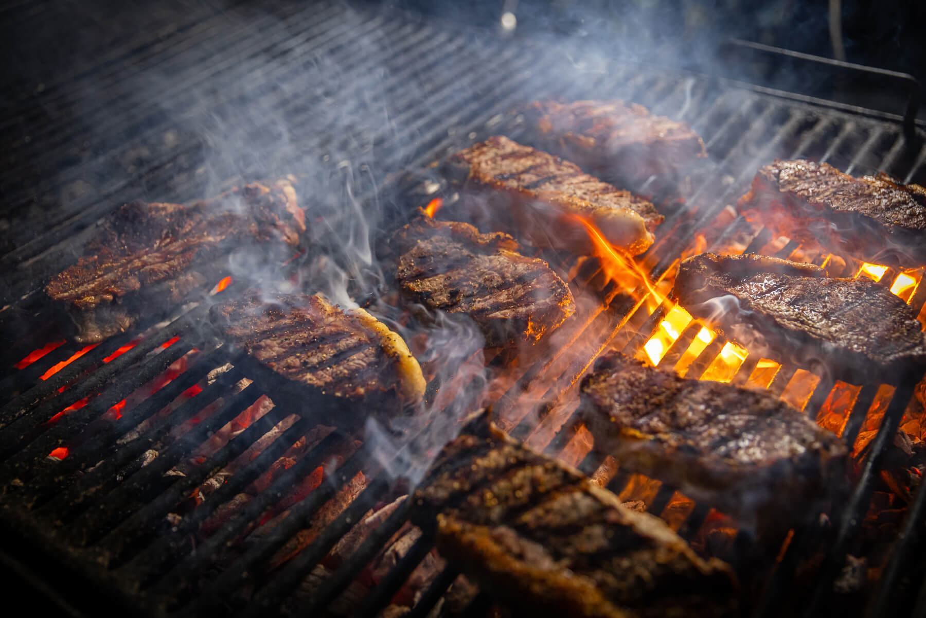 Green Cow Catering Devon & Somerset sizzling juicy beef steak Open flame Farmhouse BBQ